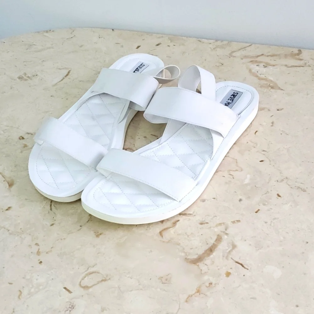 🆕️ NEW Women's Steve Madden Rafa Sandal, Size 7 / 8.5 / 9 / 9.5 / 10 - White - Picture 8 of 9